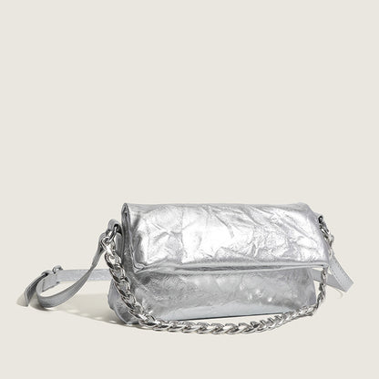 Silver Crush Texture Bag