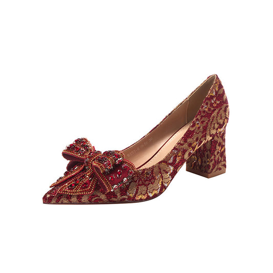 Svelte Stills Wedding Heels (Red)