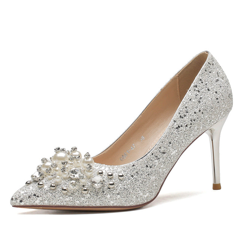 Pearl and Rhinestone Heels