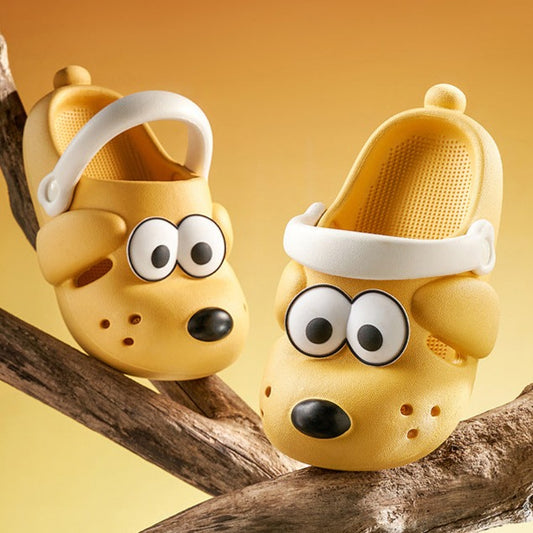 Yellow Dog Kid's Slipper