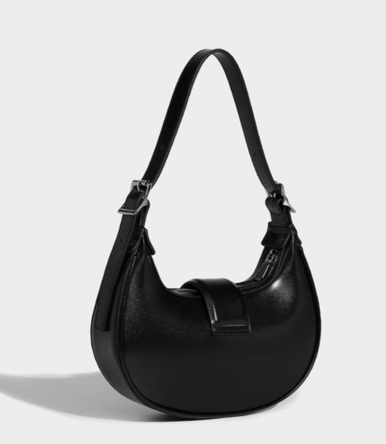 Midnight Elegance Crescent Bag