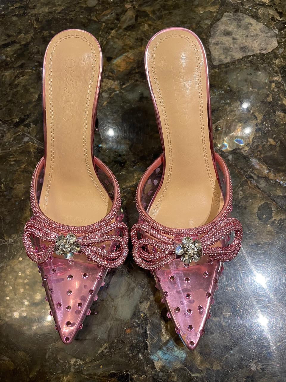 Rhinestone mules