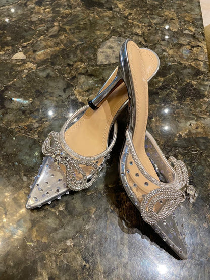 Rhinestone mules