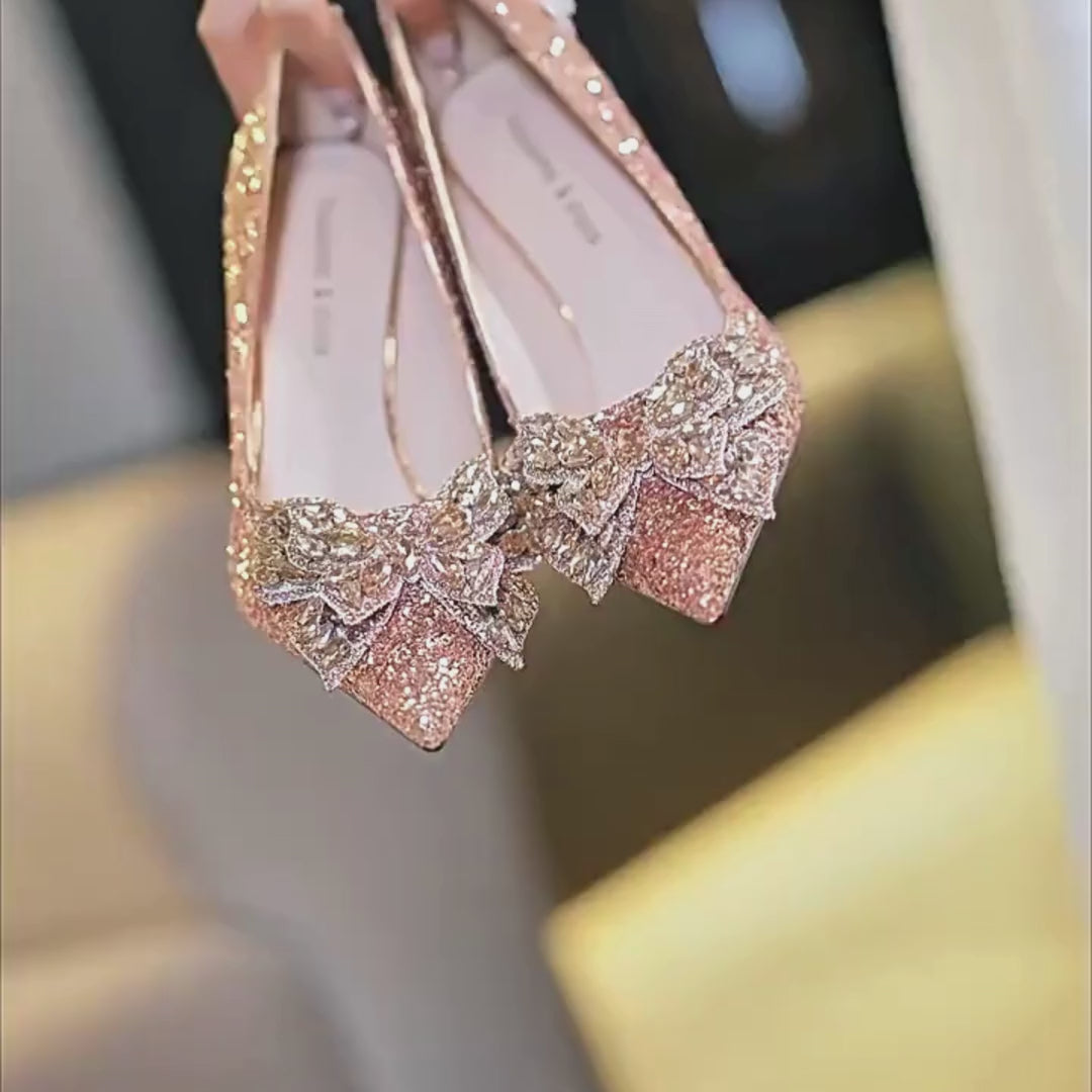Malika (Champagne) — Bridal & Wedding Heels | Ozzaro
