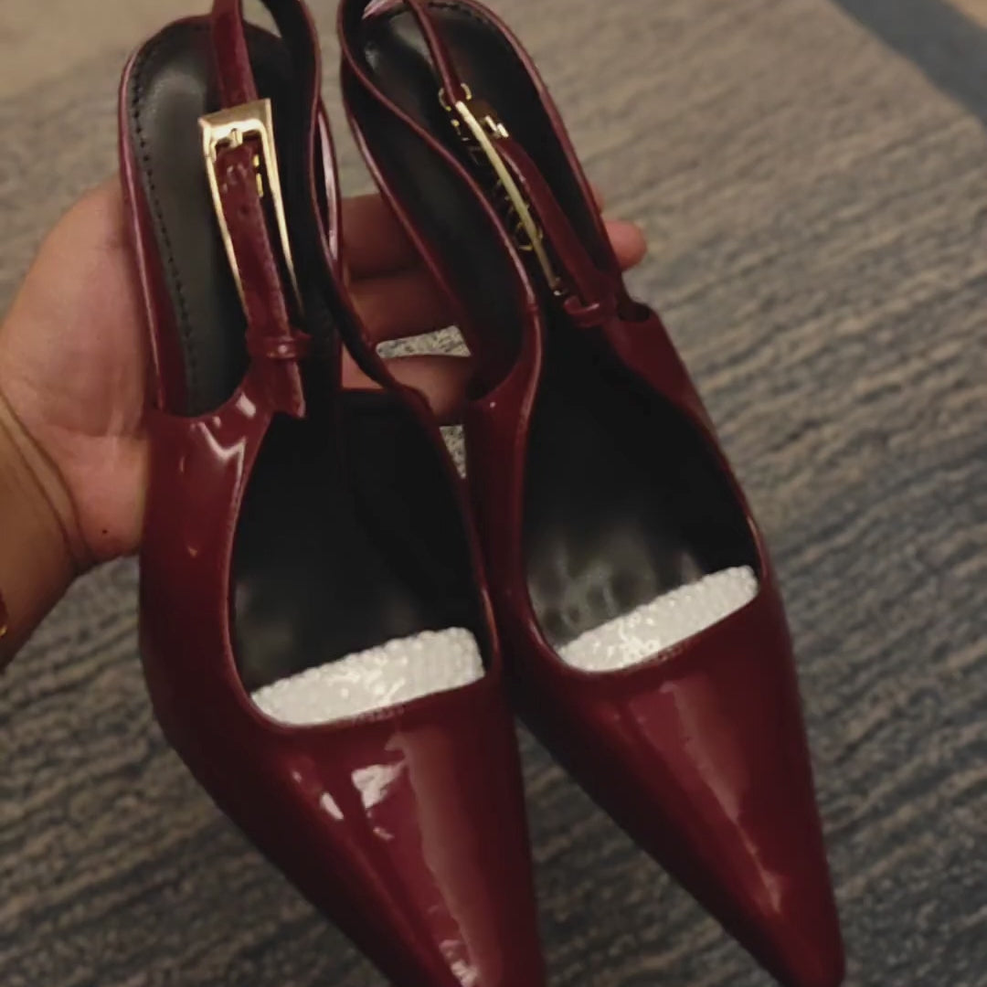 CEO Edit — Deep Wine Corporate Power & Evening Heels | Ozzaro