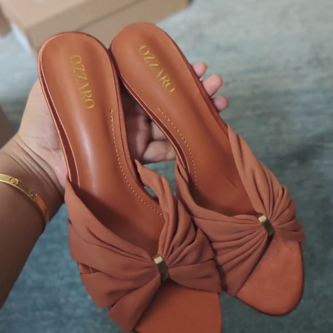 Caramel Knot — Evening & Day Wear Heels | Ozzaro