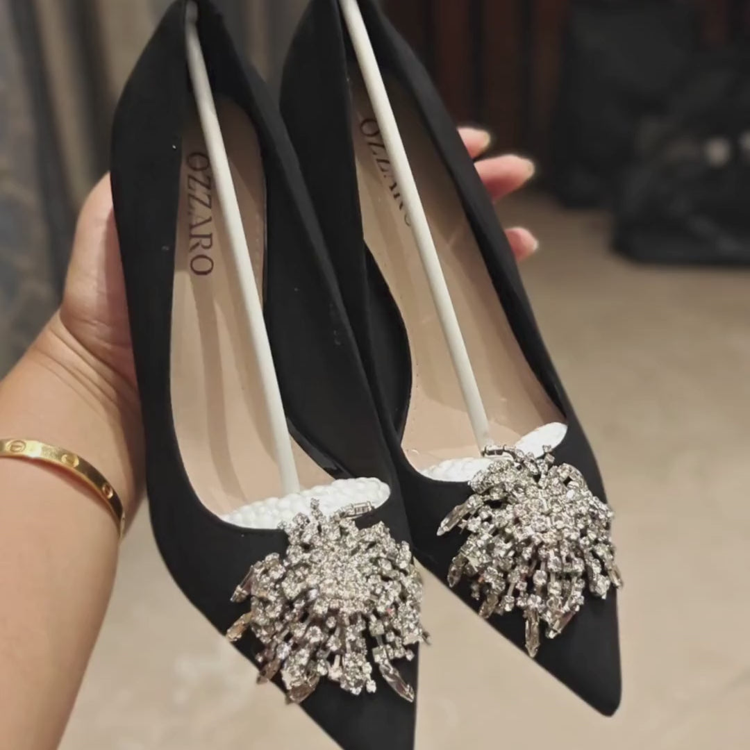 Noir Spark — Party & Cocktail Evening Heels  | Ozzaro